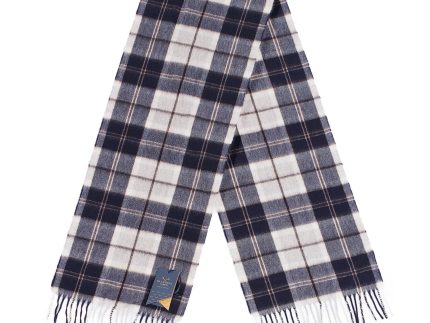 Balmoral 100% Cashmere Woven Scarf Bannockbane Silver