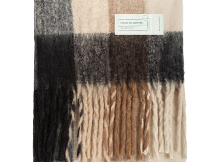 Blanket Scarf Natural Check