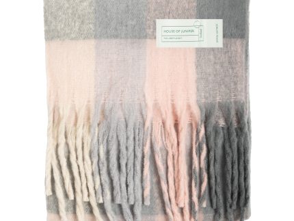Blanket Scarf Pink/Grey Check