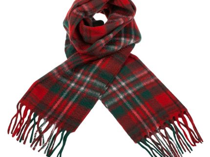 Cashmere Scottish Tartan Clan Scarf Scott Red