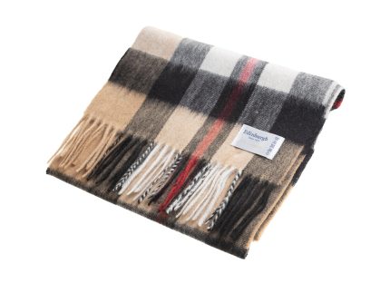 Edinburgh 100% Lambswool Scarf  Exploded Thomson Camel