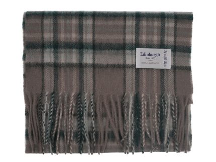 Edinburgh 100% Lambswool Tartan Scarf Royal Stewart Vintage Pink