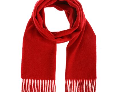 Edinburgh 100% Lambswool Scarf  Red Rouge