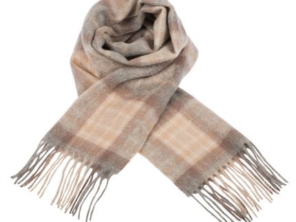 Edinburgh Cashmere Scarf  Mackellar Natural