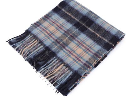 Edinburgh Cashmere Scarf Mackellar Mix Navy