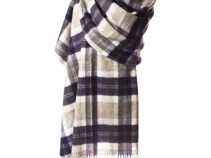 Edinburgh Cashmere Stole  Bannockbane Silver