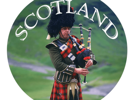 Glass-Look Pebble Scotland Magnet – Piper, Coo, Thistle, or Westie (5cm)
