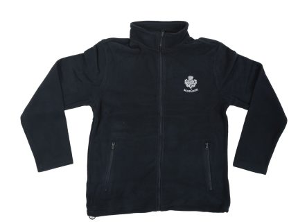 Gents White Thistle Scotland Fleece Jacket Navy