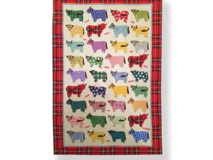 Highland Cow Tea Towel
