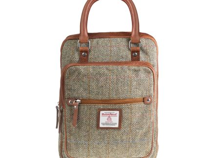 Ht Leather Large Backpack Lt Brown Check / Tan