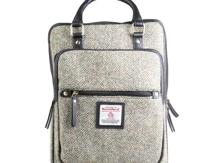Ht Leather Large Backpack Green & White Barleycorn / Black