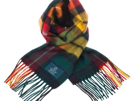 Lambswool Scottish Tartan Clan Scarf  Buchanan Modern