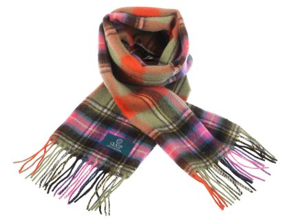 Lambswool Scottish Tartan Clan Scarf  Bruce Of Kinnaird Ancient