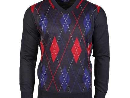 Men's Argyle Ballantrae Jumper  Navy