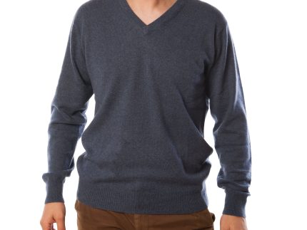 Men's Dunedin Cashmere 100% Cashmere V  Denim