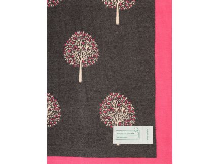 Mini Tree Super Soft Stole Grey/Bright Pink