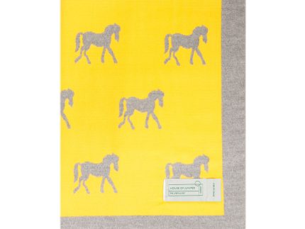 New Horse Super Soft Stole Ochre/Lt Grey