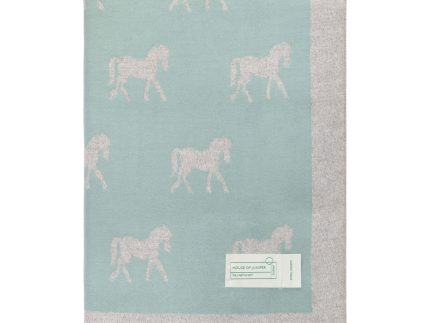 New Horse Super Soft Stole Green/Grey
