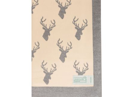 New Stag Super Soft Stole Cream/Light Grey