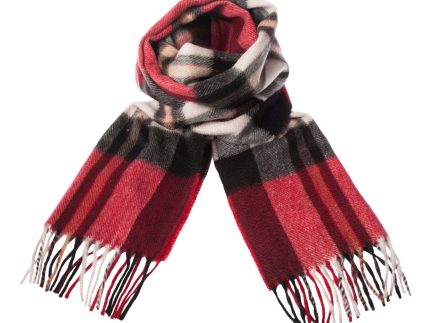 Tartan Weaving Mill 100% Cashmere Scarf  Amplified Thomson Red